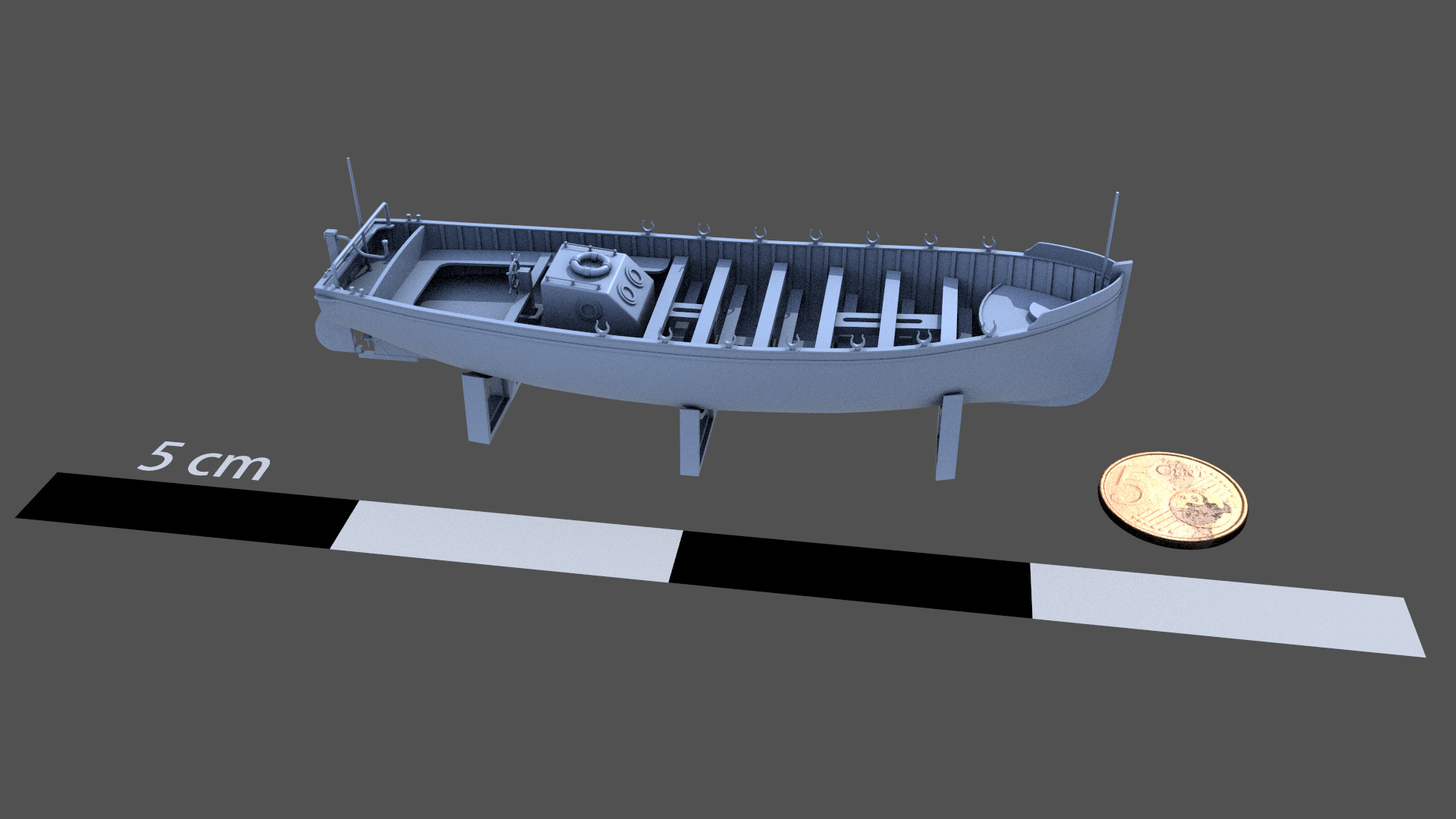 13m italian ww2 motorboat - Commercial license - 1-100 scale 3D print model_7