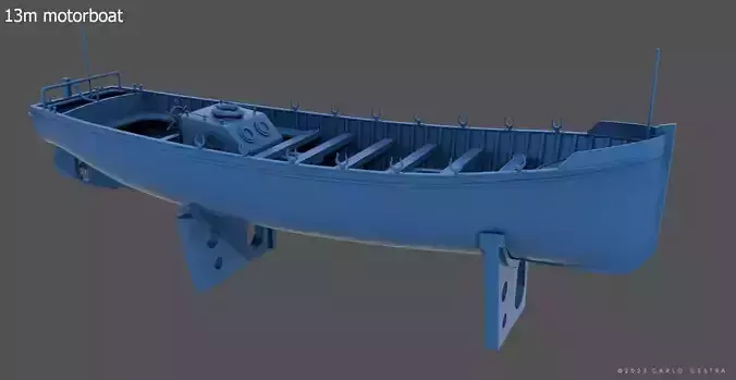 13m italian ww2 motorboat - Commercial license - 1-100 scale