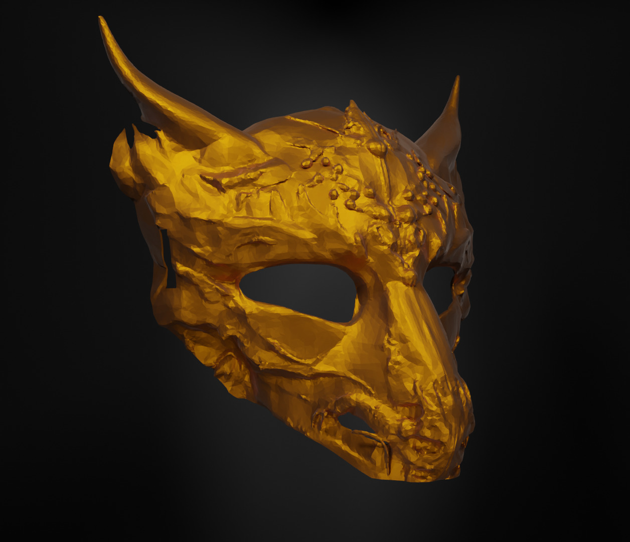 Dragon Theme Face Mask - Japan Dragon Embroidered Mask 3D print model_17