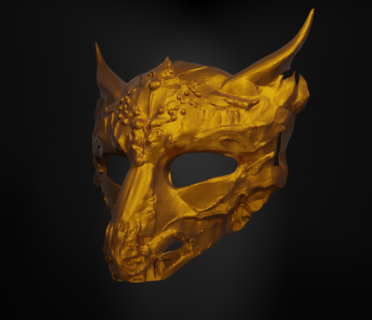 Dragon Theme Face Mask - Japan Dragon Embroidered Mask 3D print model_24