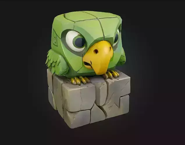 Stone Parrot Perch 3D print model