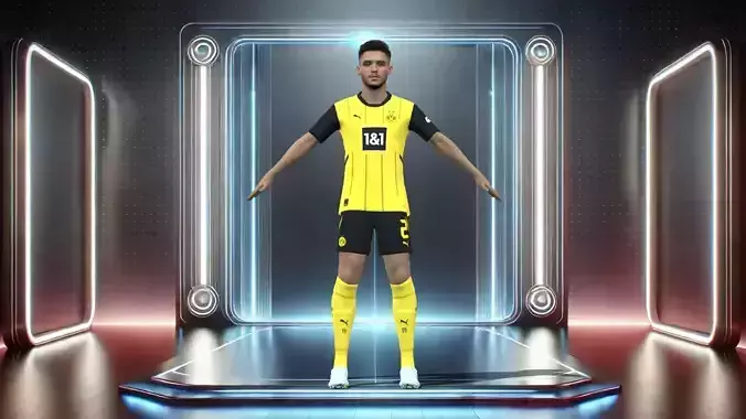 3D Rigged Yan Couto Dortmund 2025