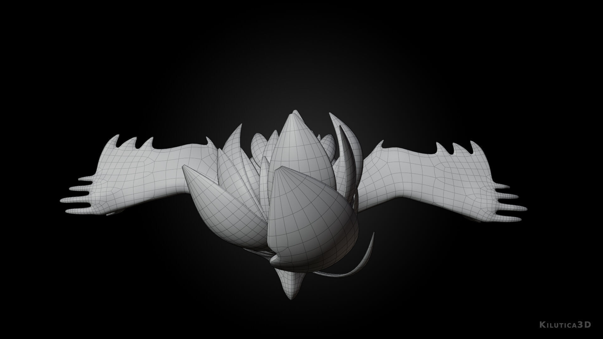 3D Orange - Rigged Cartoon Bird Low-poly 3D model_13