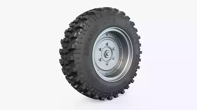 Off-Road ATV Wheel High-Poly 2