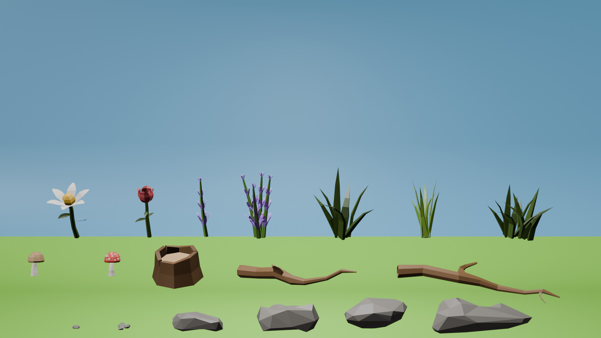 Low Poly Nature Kit Low-poly 3D model_6