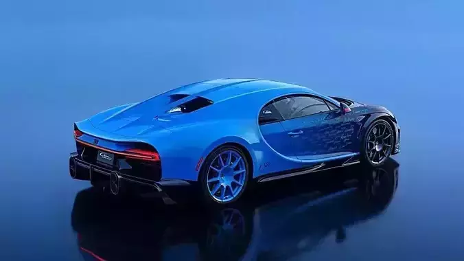 bugatti chiron Free low-poly 3D model