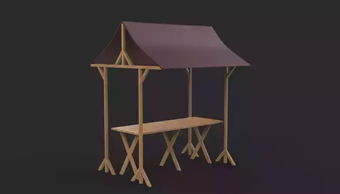 Market Tent 3D model