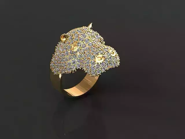 Hippopotamus ring 3D print model