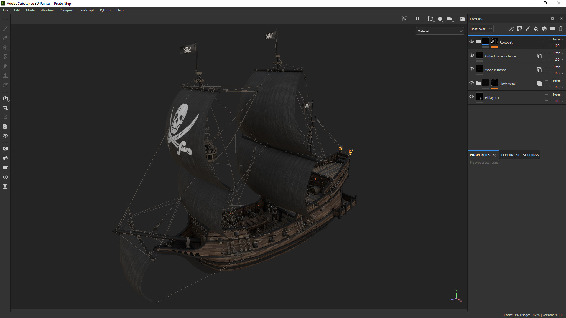 Pirate Ship Low-poly 3D model_15