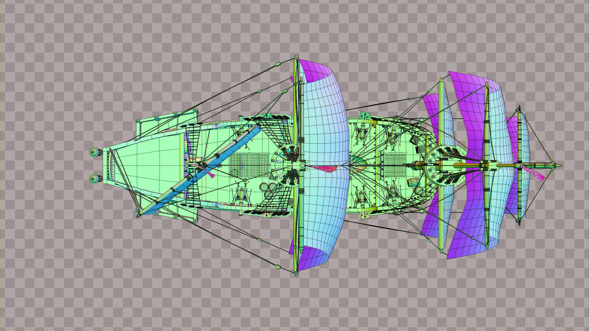 Pirate Ship Low-poly 3D model_4