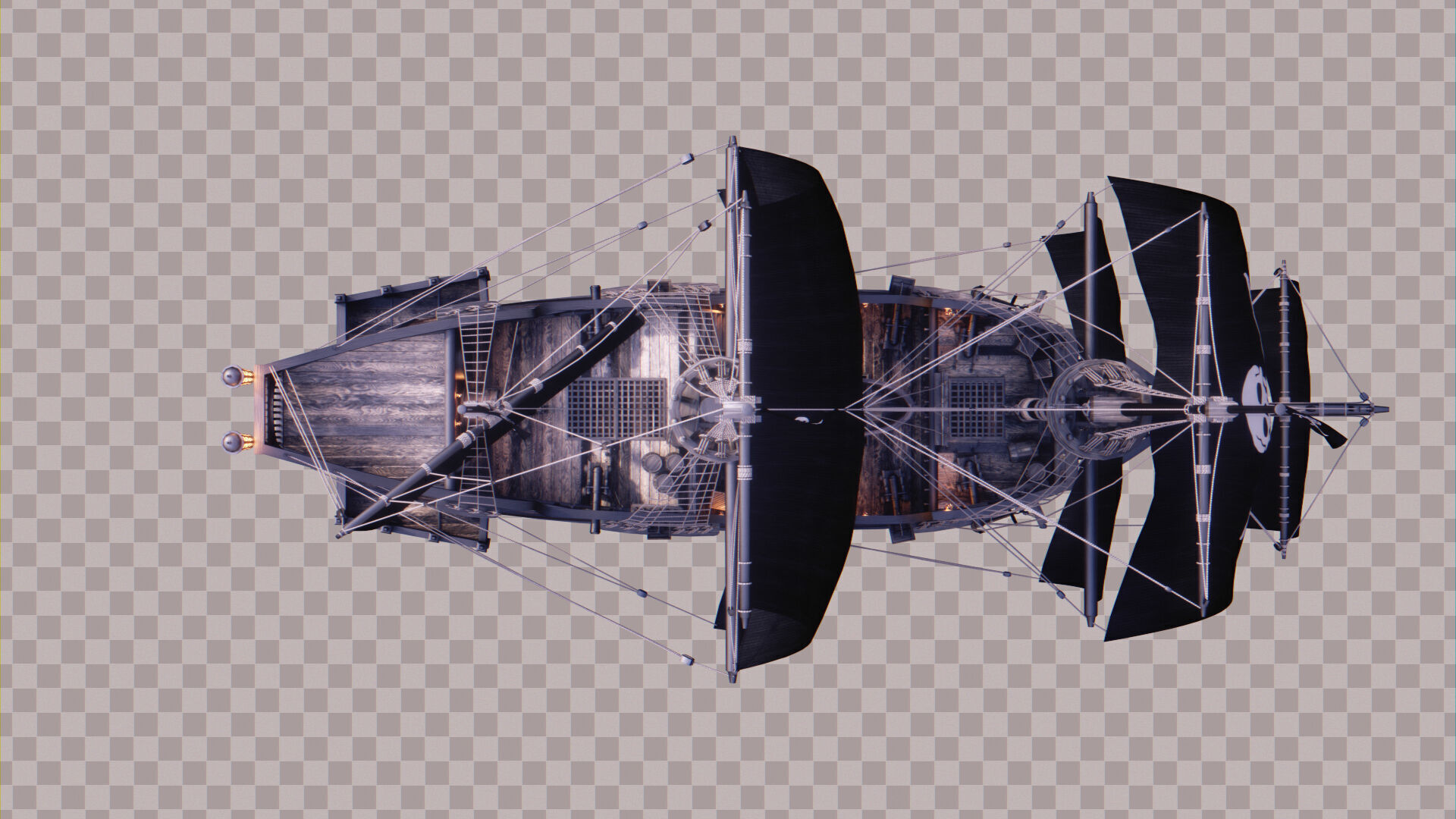 Pirate Ship Low-poly 3D model_3