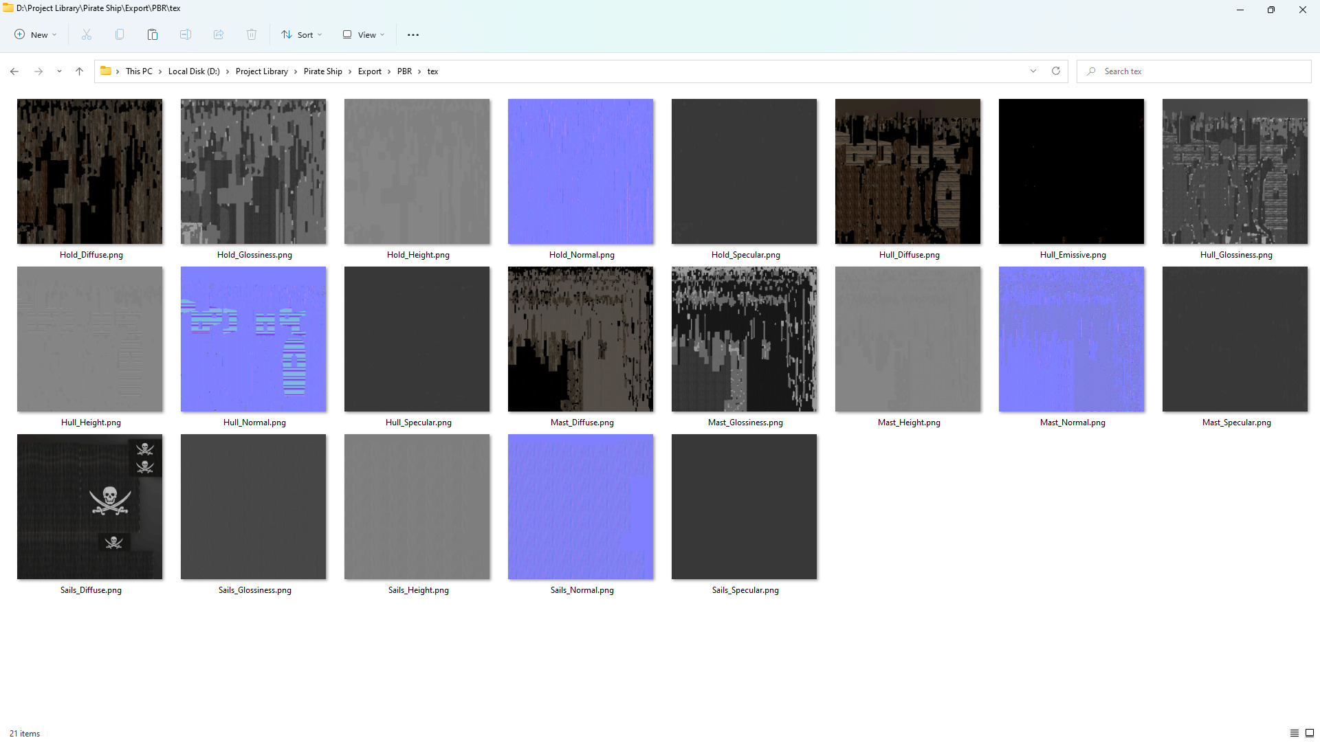 Pirate Ship Low-poly 3D model_12
