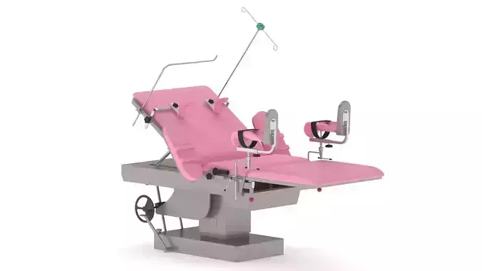 Medical Manual Obstetrics Bed 3D model
