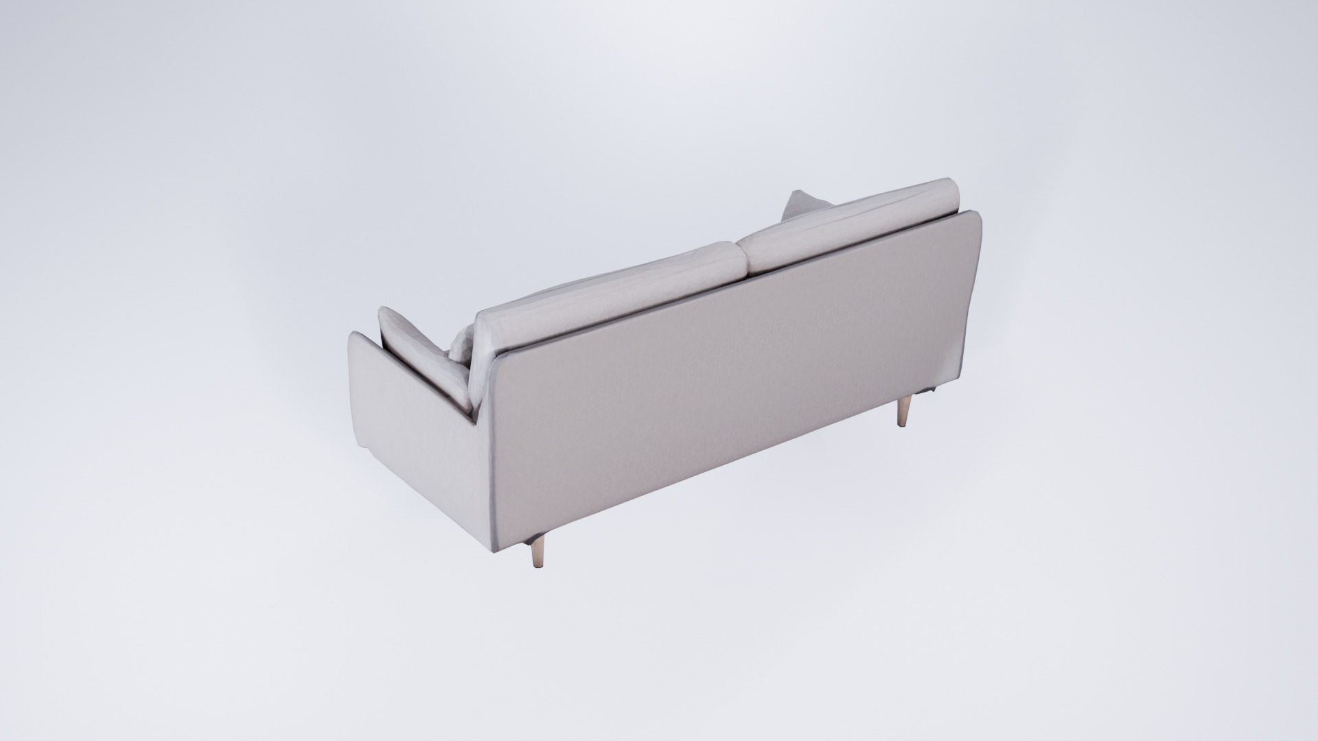 Low Poly Daybed Sofa - static Modern Lounger 3D model_4