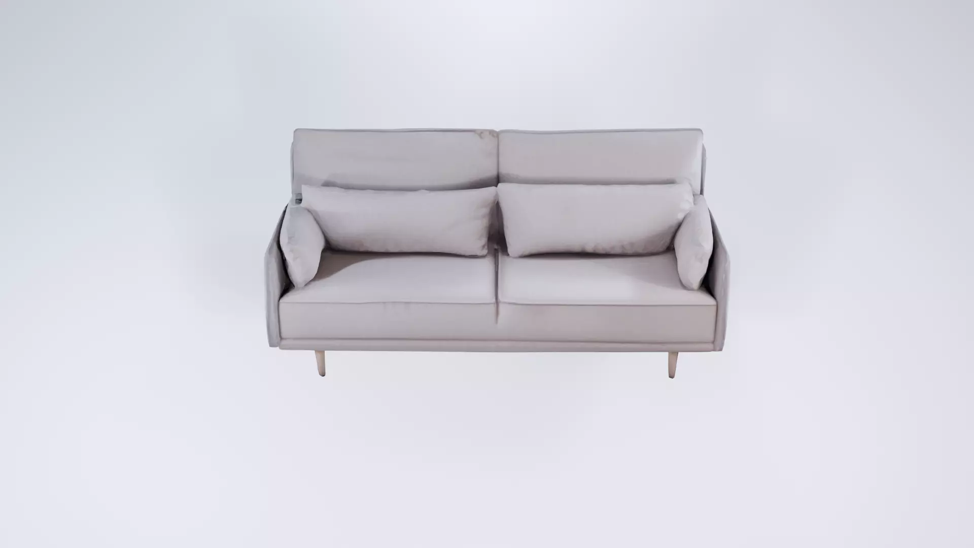 Low Poly Daybed Sofa - static Modern Lounger 3D model_0