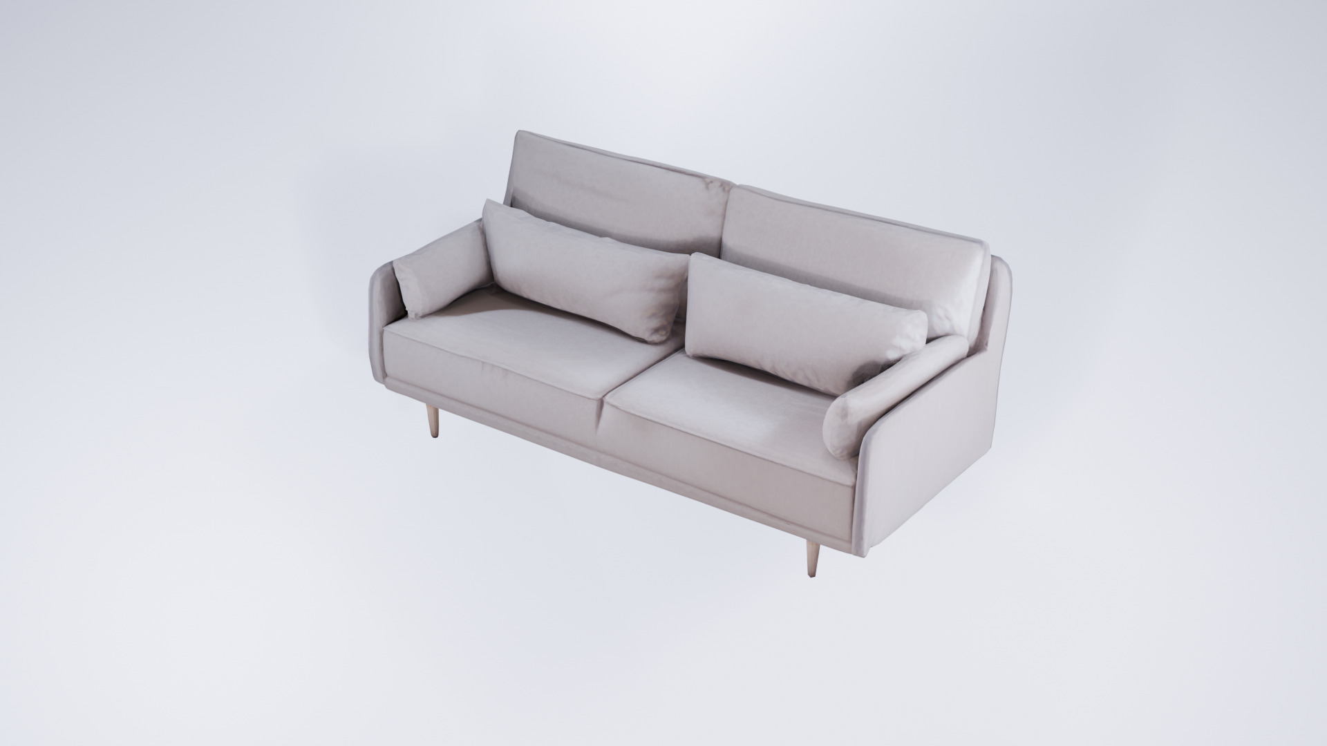 Low Poly Daybed Sofa - static Modern Lounger 3D model_1