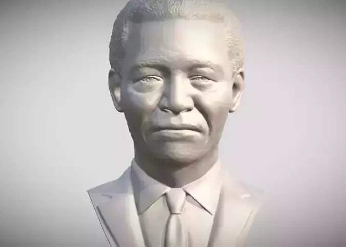 Nelson Mandela bust 3D print model