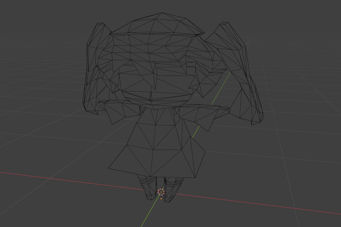 Low poly Hatsune Miku Free low-poly 3D model_3