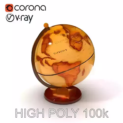 Vintage World Globe D Model Pack for Visualization and Games