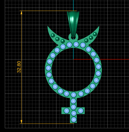 Alchemy PANDANT 3D PRINTABLE MODAL  3D print model_4