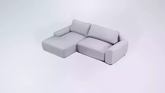 Low Poly Contemporary Sofa - 2 Seat