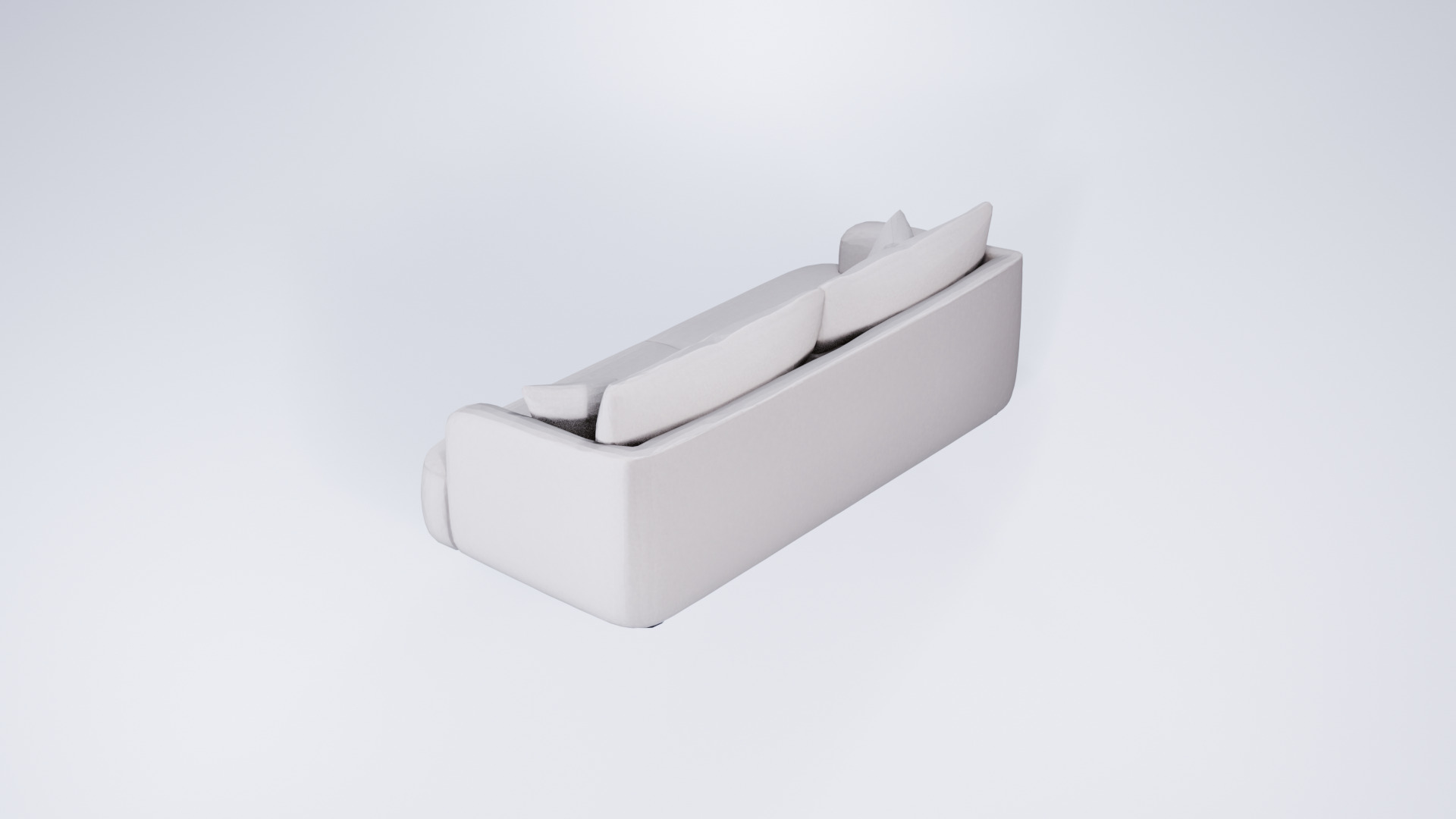 Low Poly Modern Fabric Sofa 3D model_4