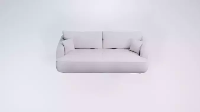 Low Poly Modern Fabric Sofa
