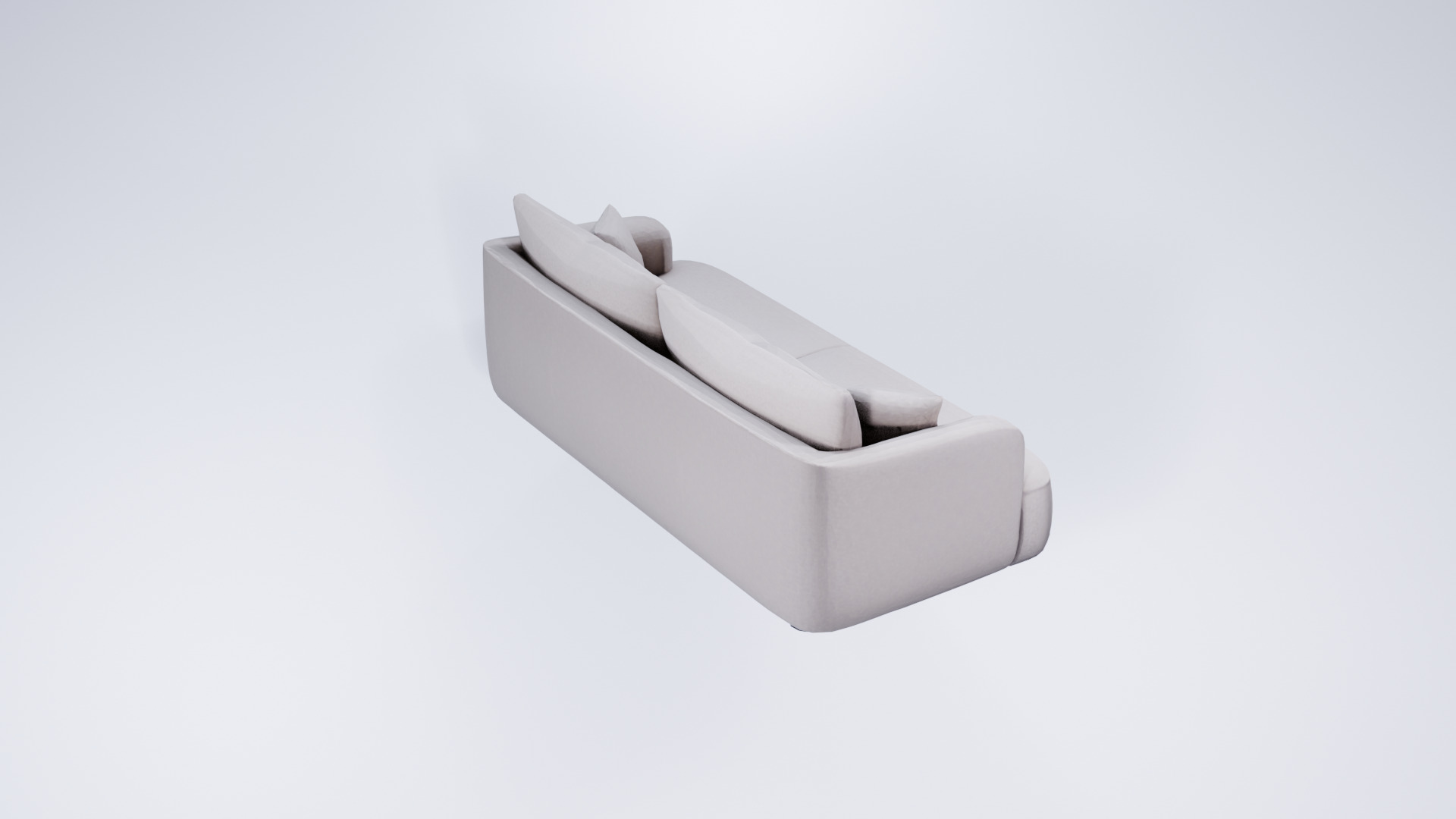 Low Poly Modern Fabric Sofa 3D model_3