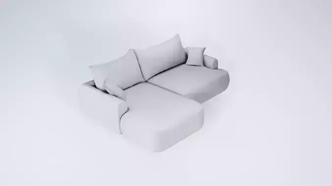 Low Poly Corner Sofa - Modern Sectional