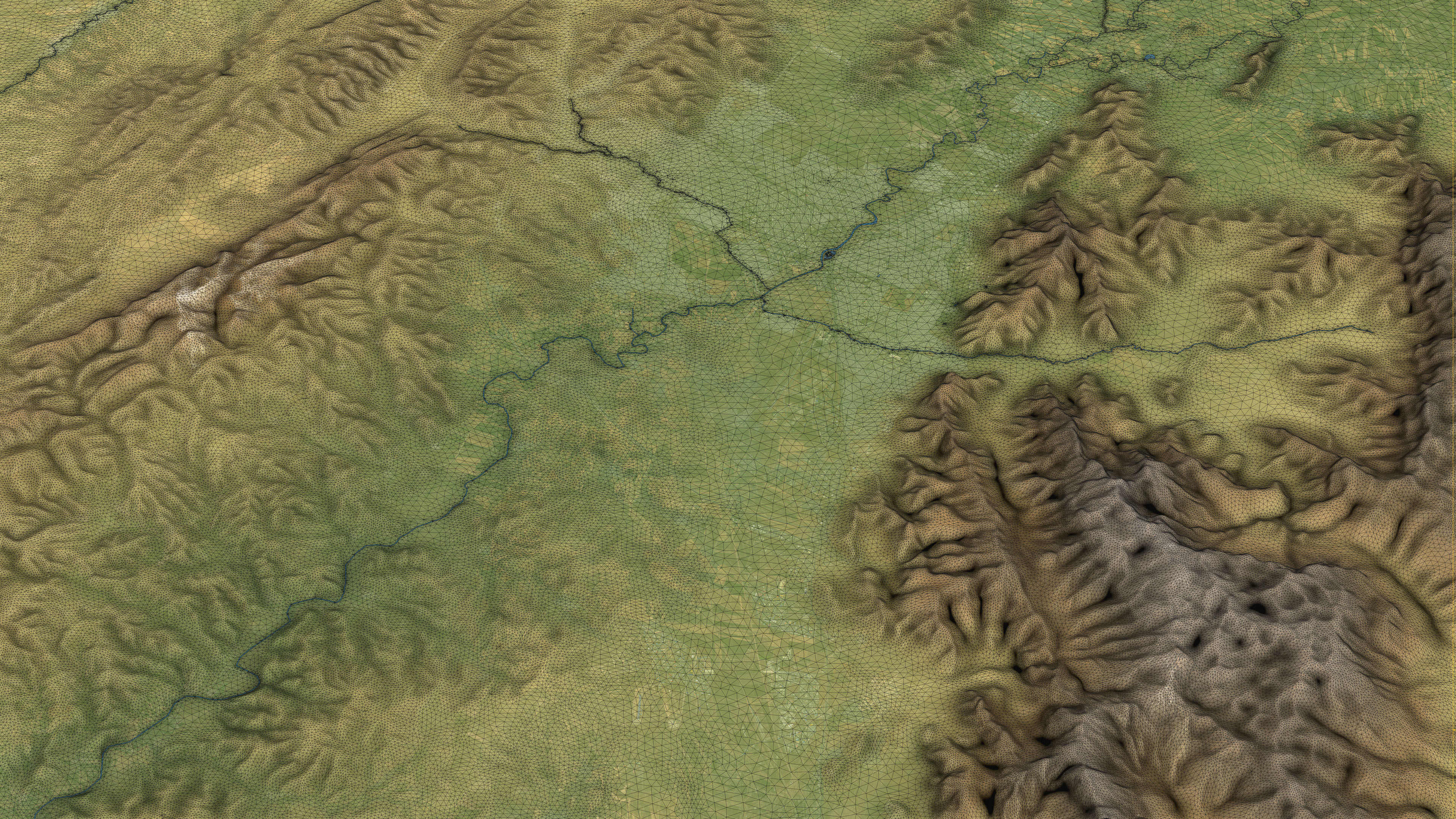 Kermanshah - Topography Terrain Low-poly 3D model_11
