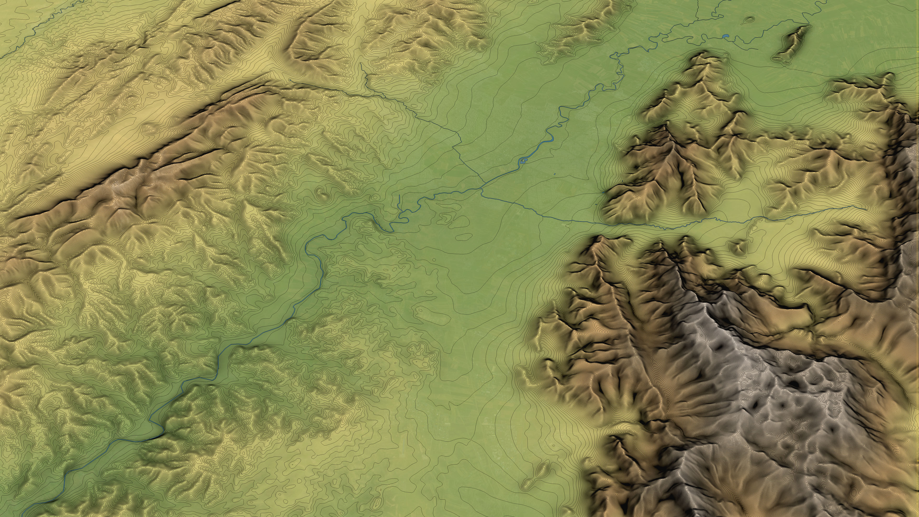 Kermanshah - Topography Terrain Low-poly 3D model_12