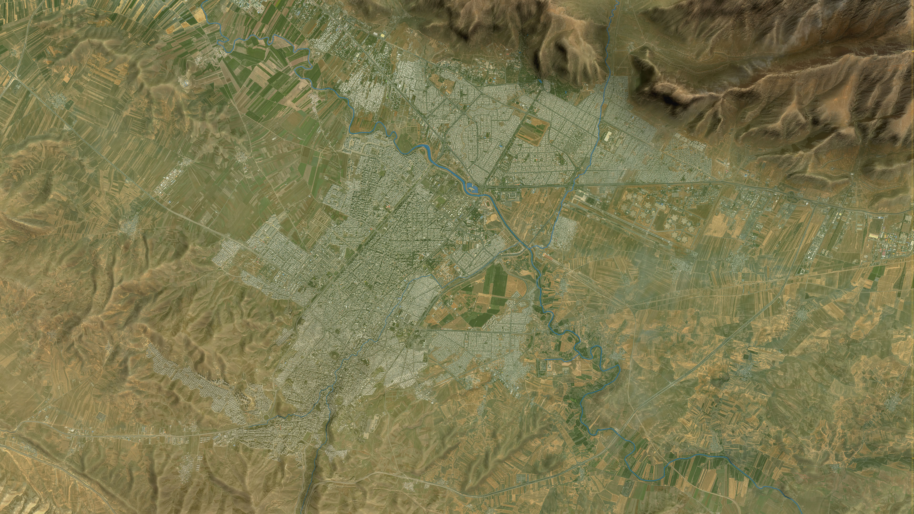 Kermanshah - Topography Terrain Low-poly 3D model_19