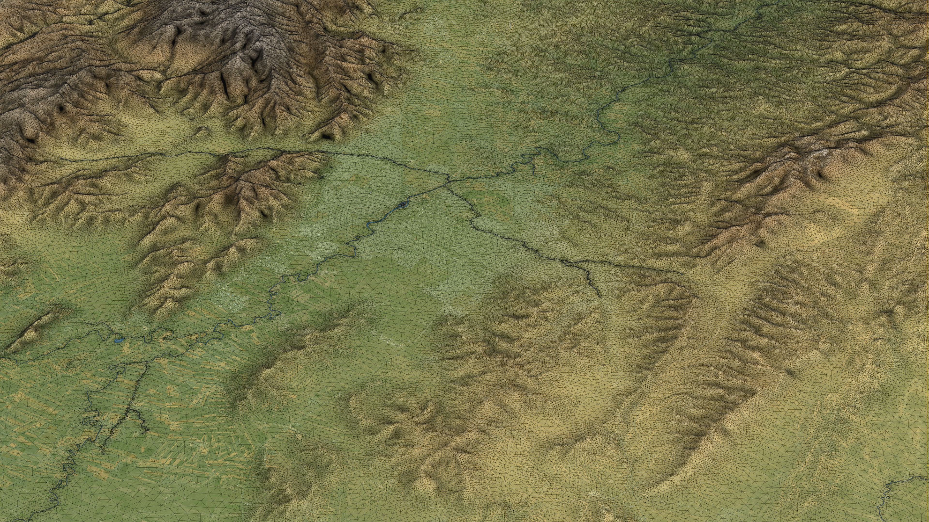 Kermanshah - Topography Terrain Low-poly 3D model_5