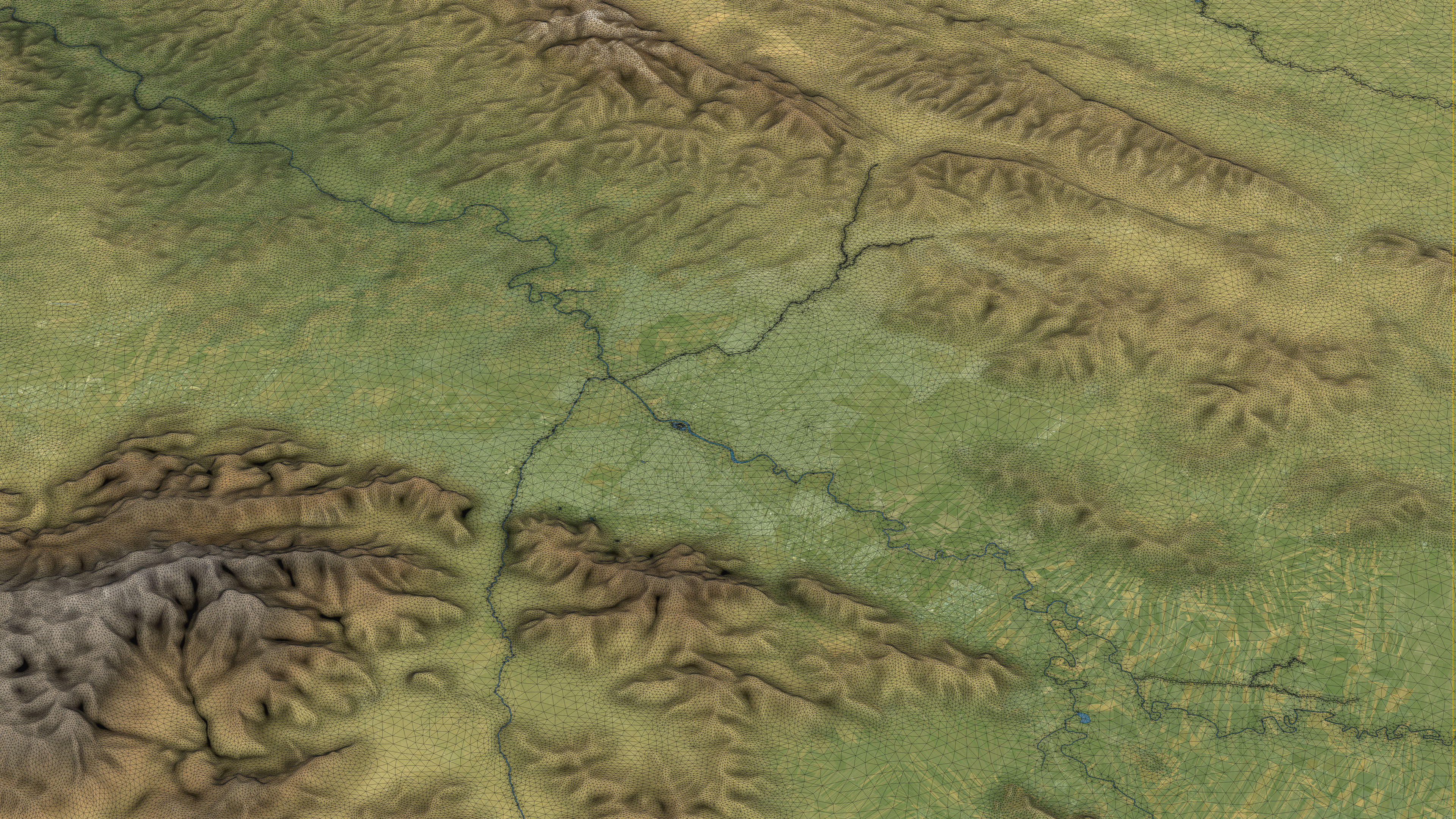 Kermanshah - Topography Terrain Low-poly 3D model_8