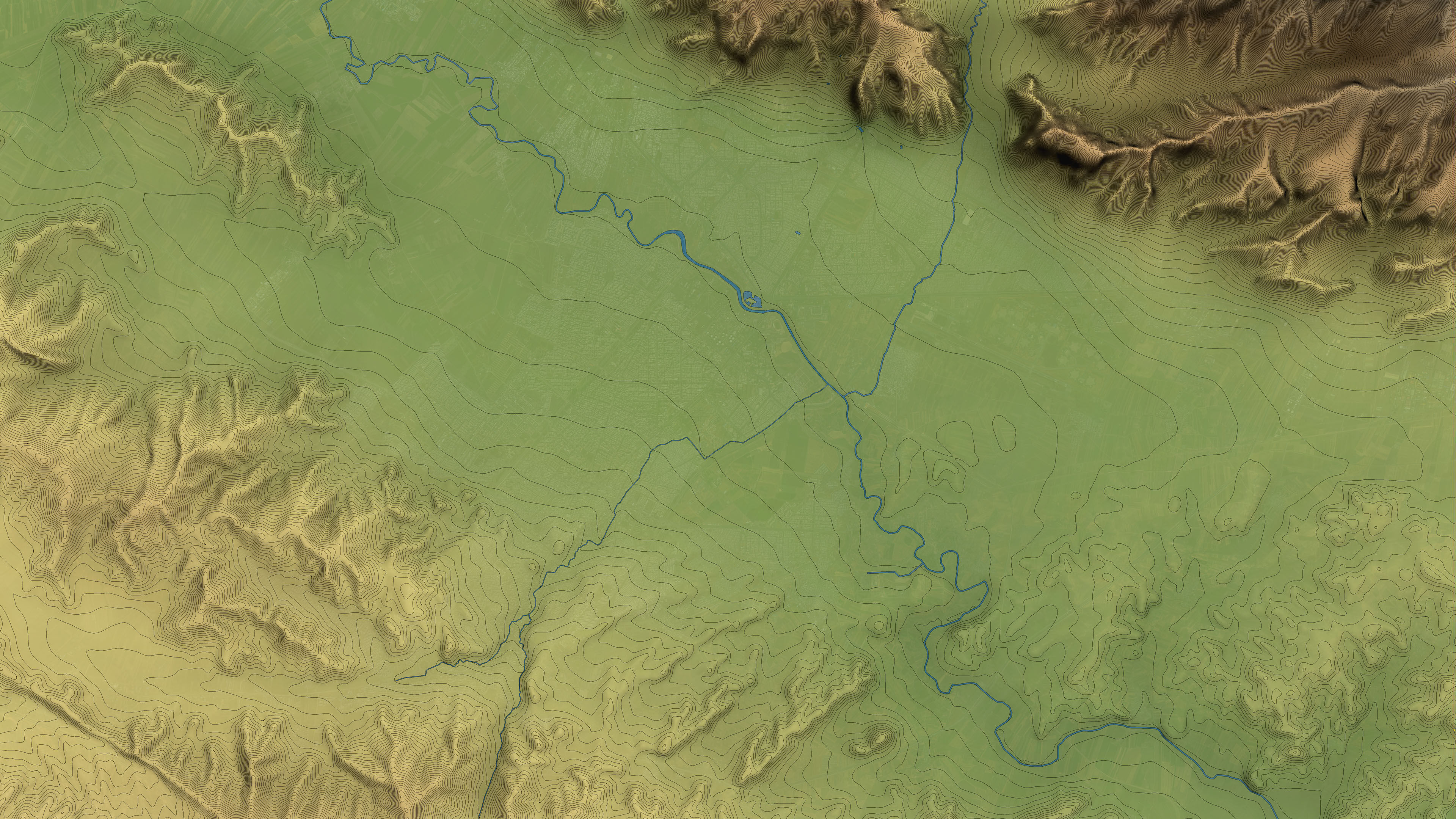 Kermanshah - Topography Terrain Low-poly 3D model_21