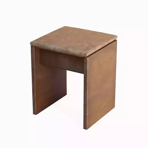 Wooden Stool A 01  Low-poly 3D model