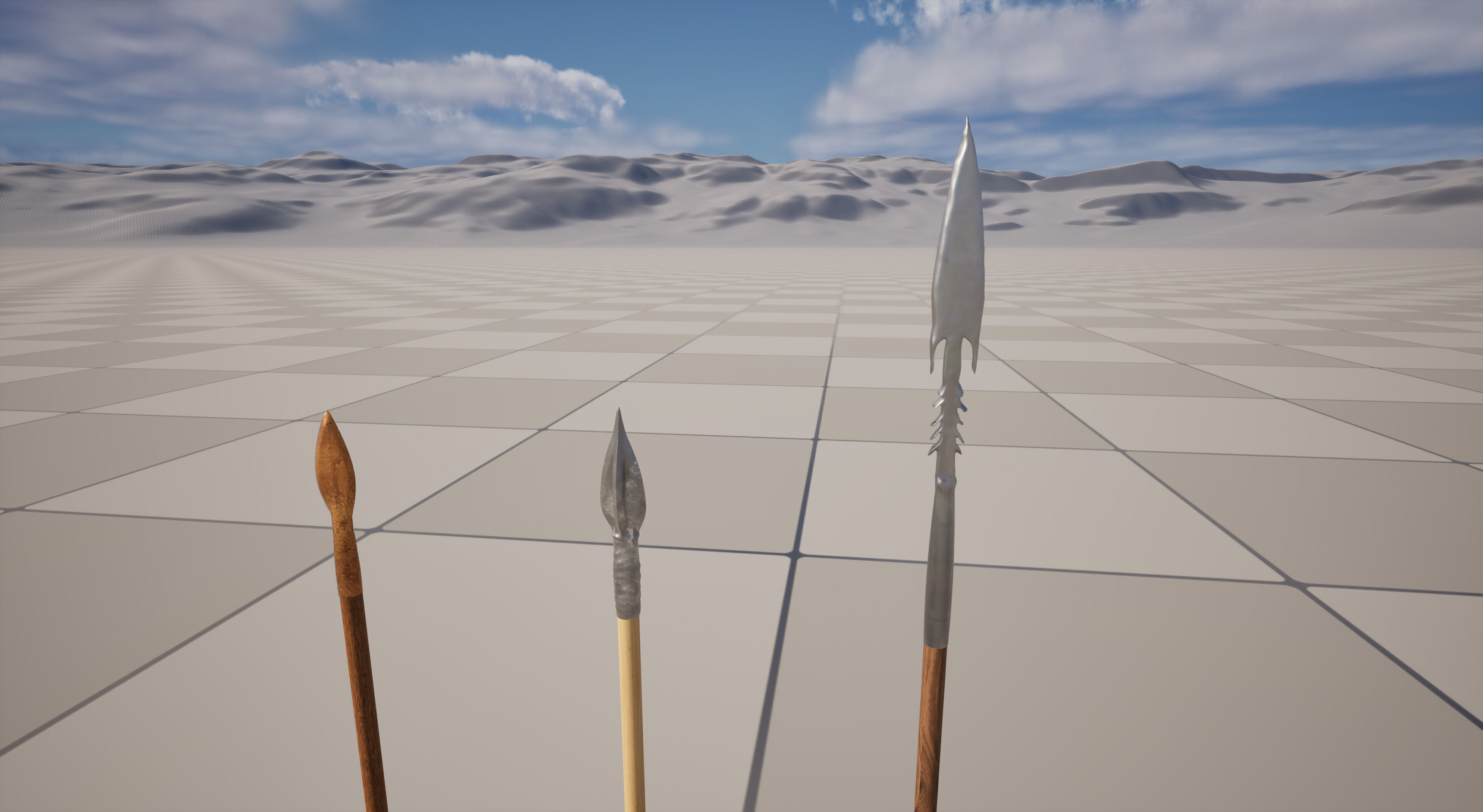 PBR Medieval Demon Skull Crossbow with Arrows  Low-poly 3D model_44