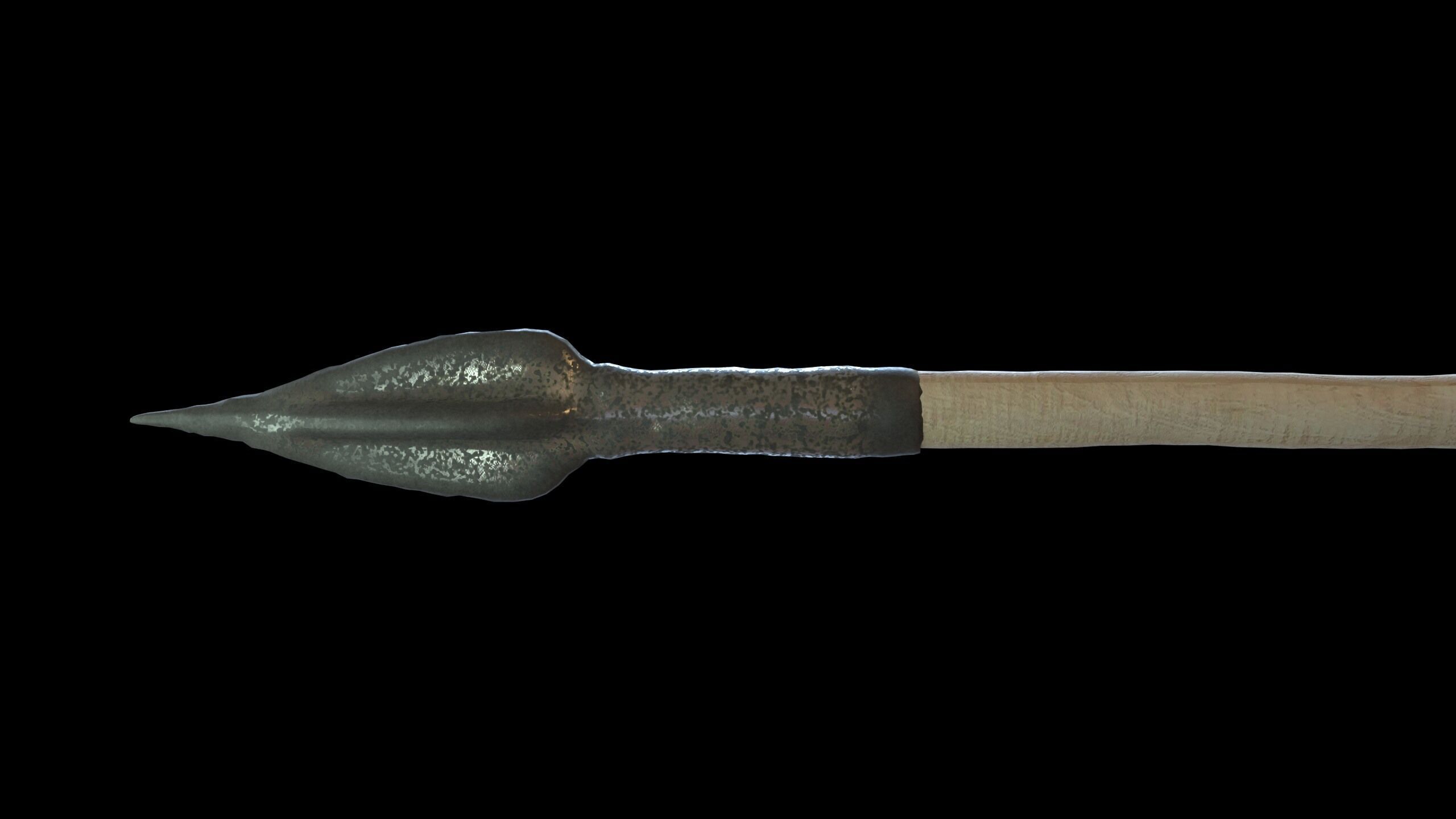 PBR Medieval Demon Skull Crossbow with Arrows  Low-poly 3D model_20