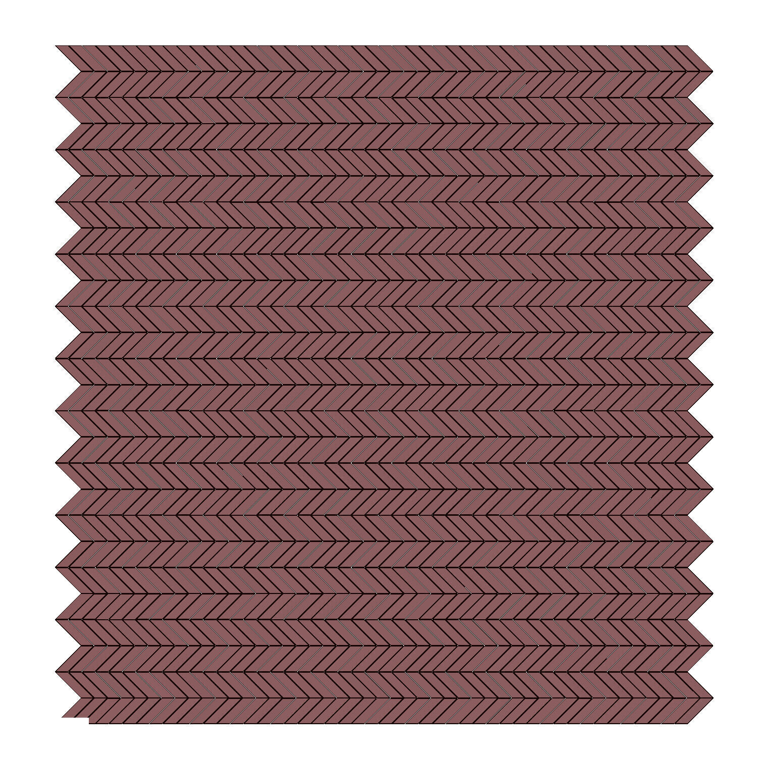 Ceramic tile set 07 - Chevron terracotta 3D model_2