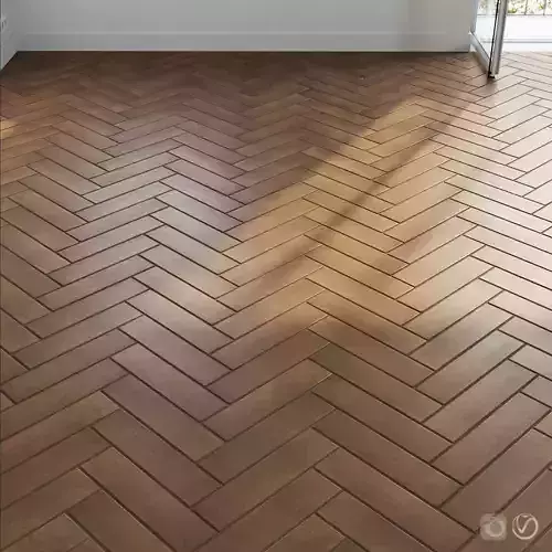 Ceramic tile set 04 - Herringbone Terracotta