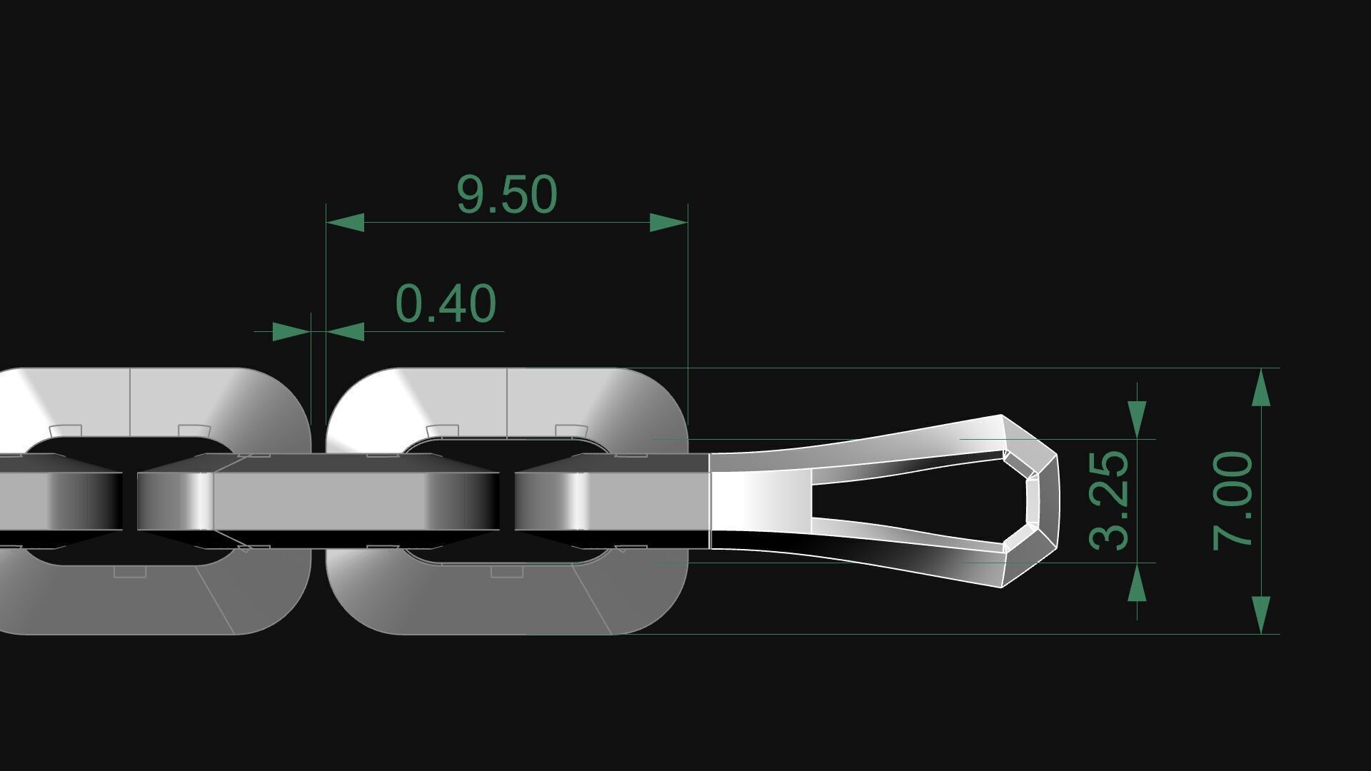 CHAIN BRACELET  3D print model_4