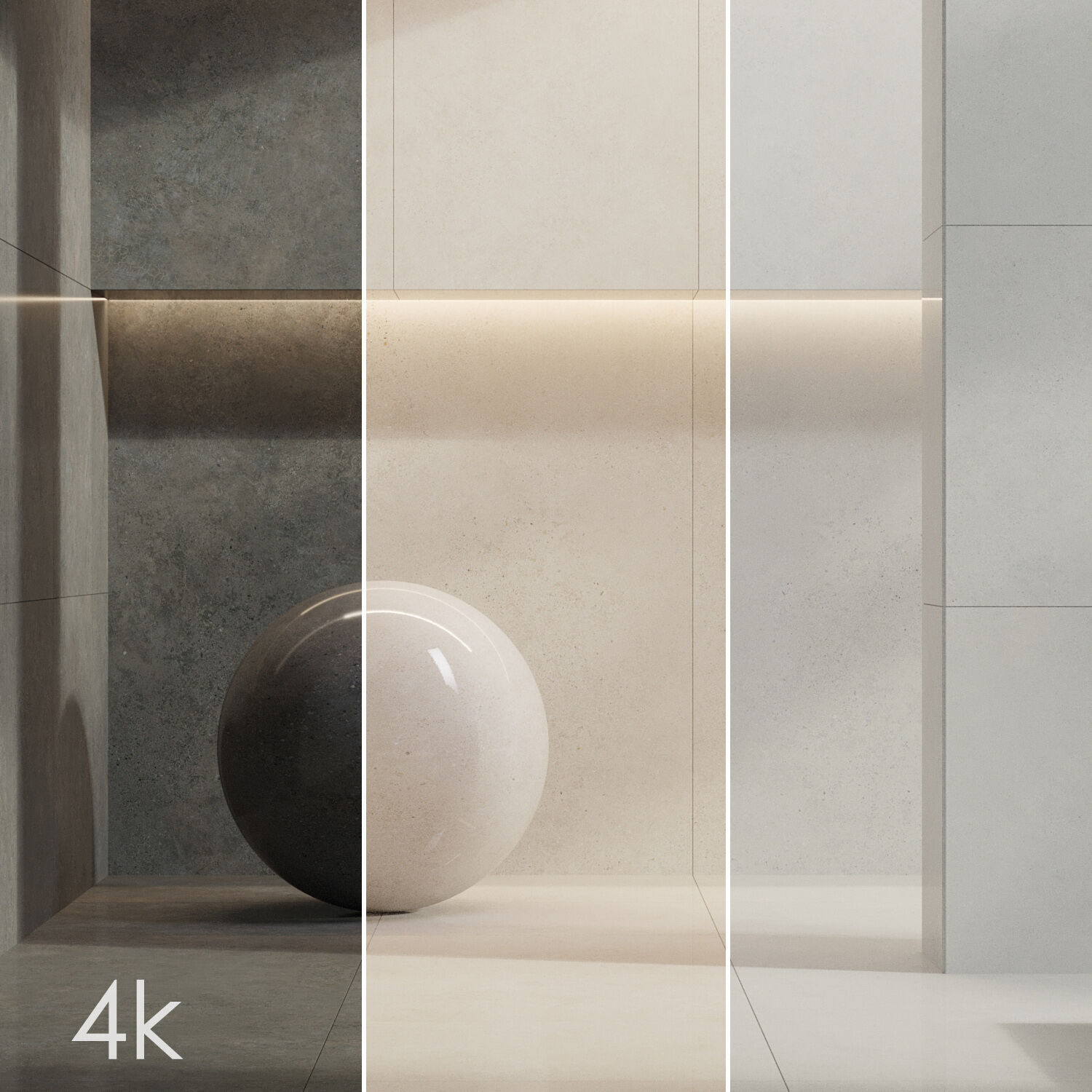 Cifre Ceramica Set 14 - Porcelanic Bundle - 3 Colors - 4k Texture_1