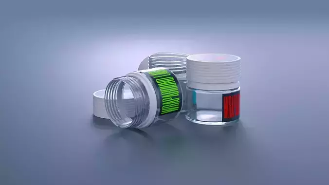 Glass Jar with Child Resistant Plastic Cap