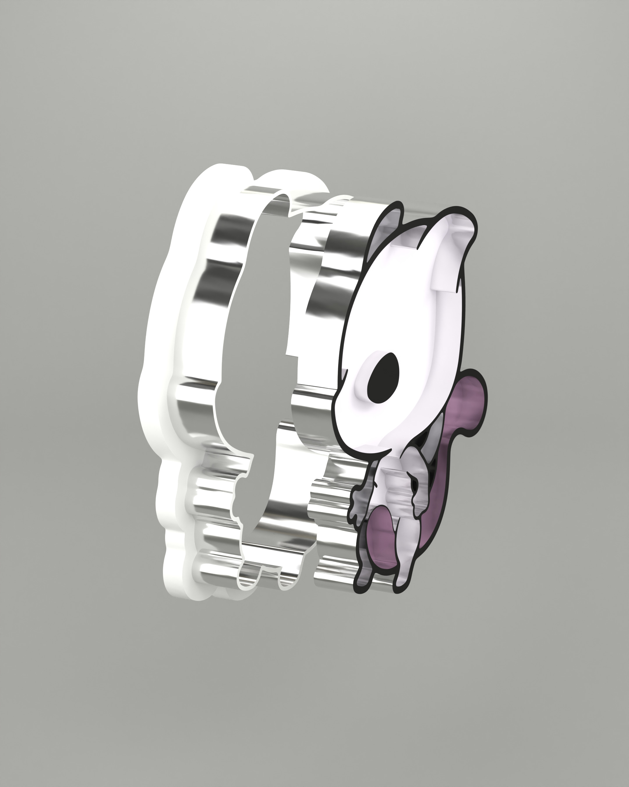 Mewtwo Pokemon Cookie cutter  3D print model_3