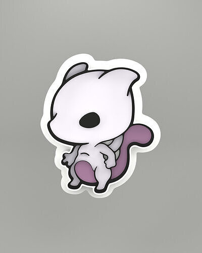 Mewtwo Pokemon Cookie cutter  3D print model