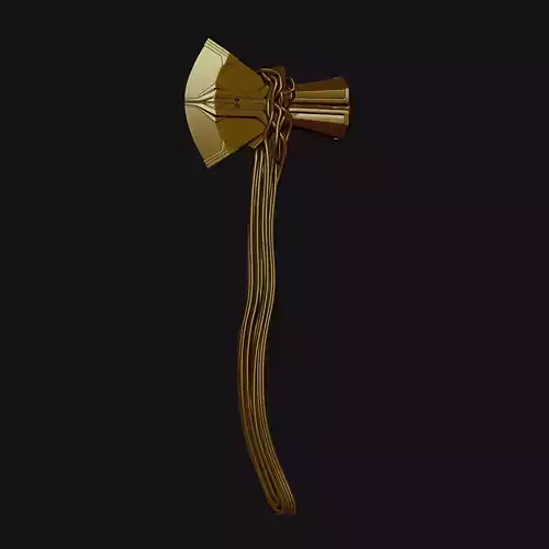 Stylized Battle Axe - 3D Print Ready Fantasy Weapon