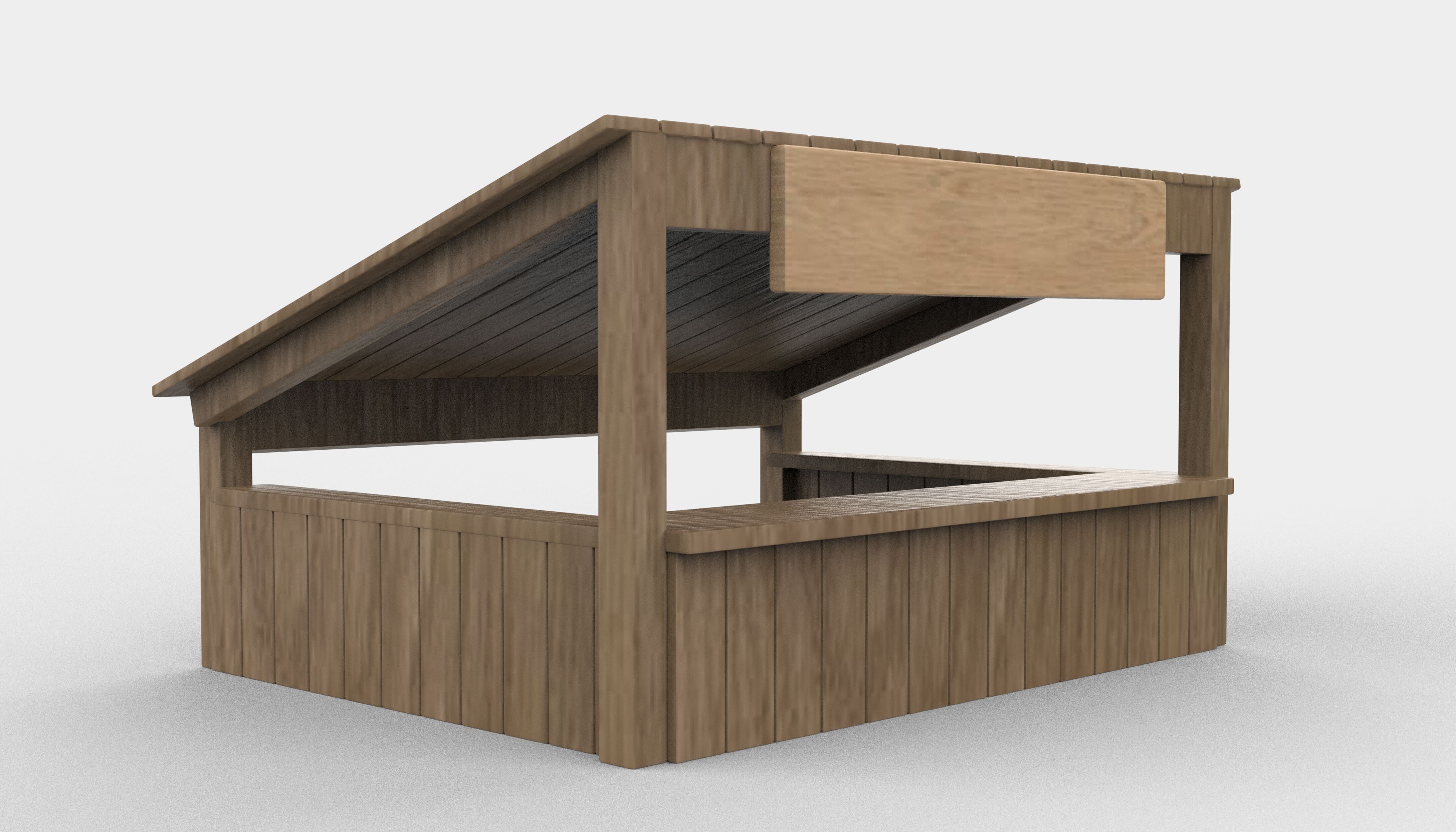 wooden store 3D model_11