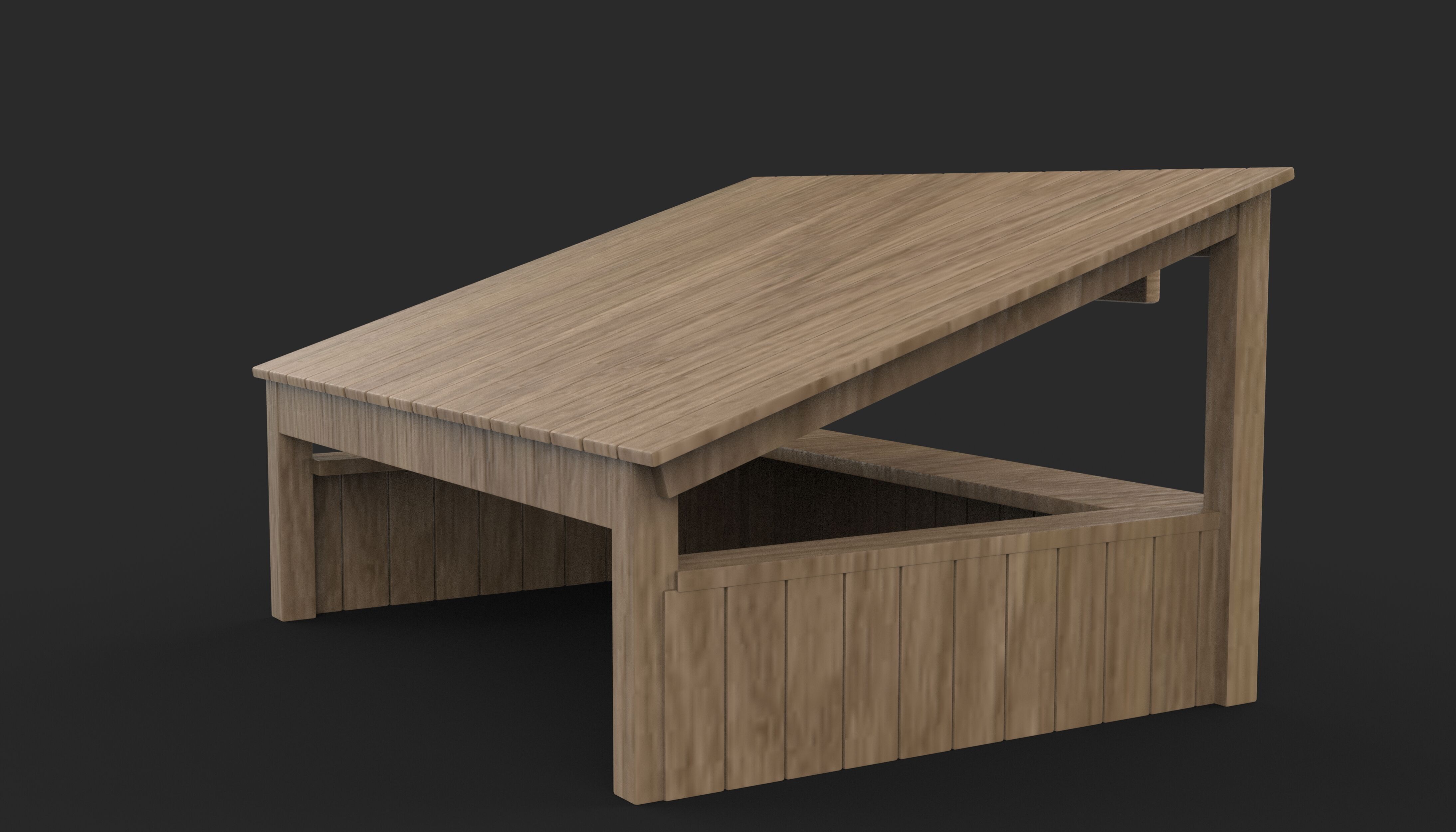 wooden store 3D model_10