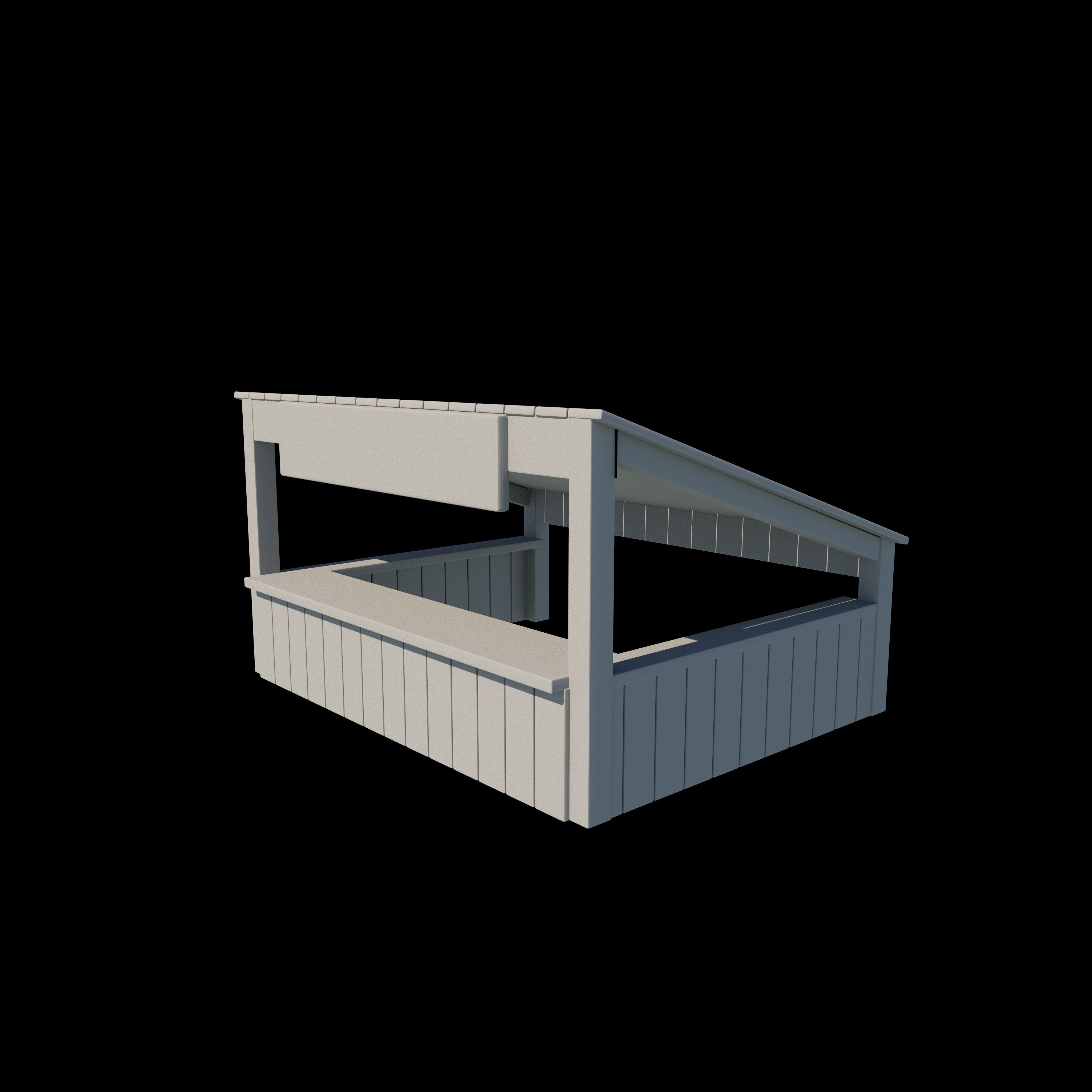 wooden store 3D model_14