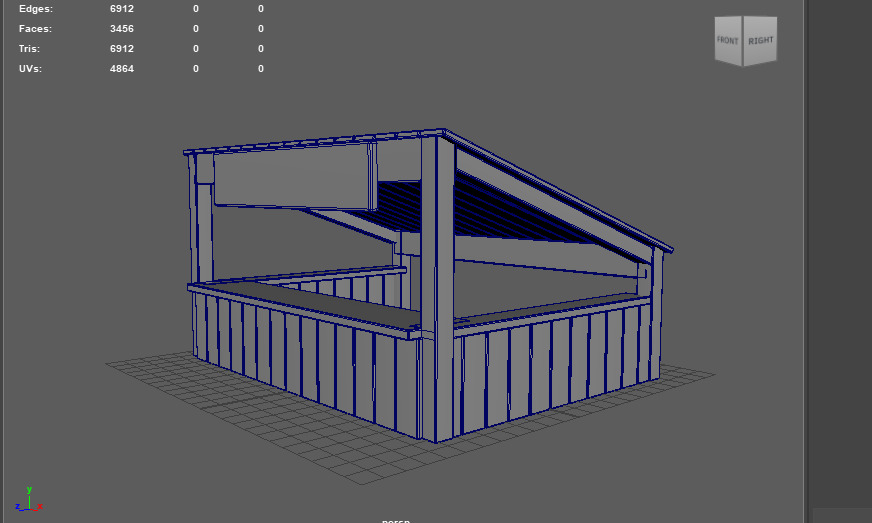 wooden store 3D model_13
